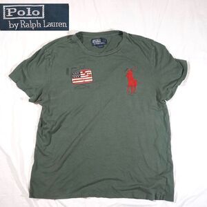 Polo Ralph Lauren Big Pony American Flag T-Shirt Embroidered Patch Large